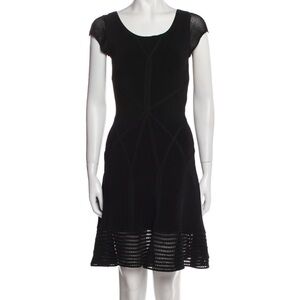 Diane Von Furstenburg DVF black midi dress